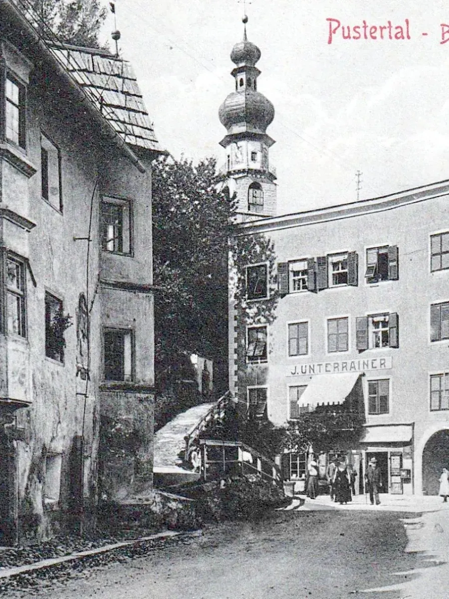 Altes Foto von der Bruneckner Innenstadt